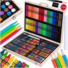 Художній набір з 220 предметів: все для творчості в одному кейсі!